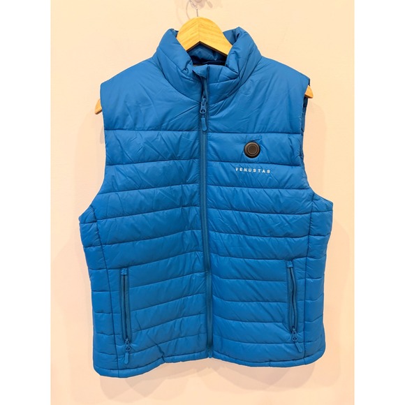 VENUSTAS Other - VENUSTAS Mens Heated Vest Blue Puffer Quilted Padded Full Zip XL